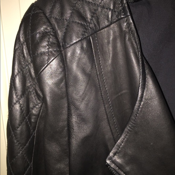Black leather jacket by TROUVE - Picture 3 of 7